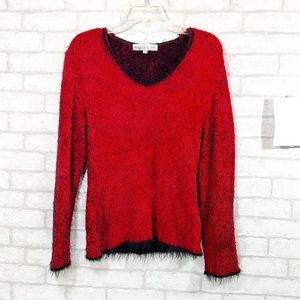 Angelica-Val red/black sweater size Large